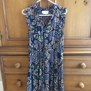 Anthropologie Elmira Ruffled Midi Dress